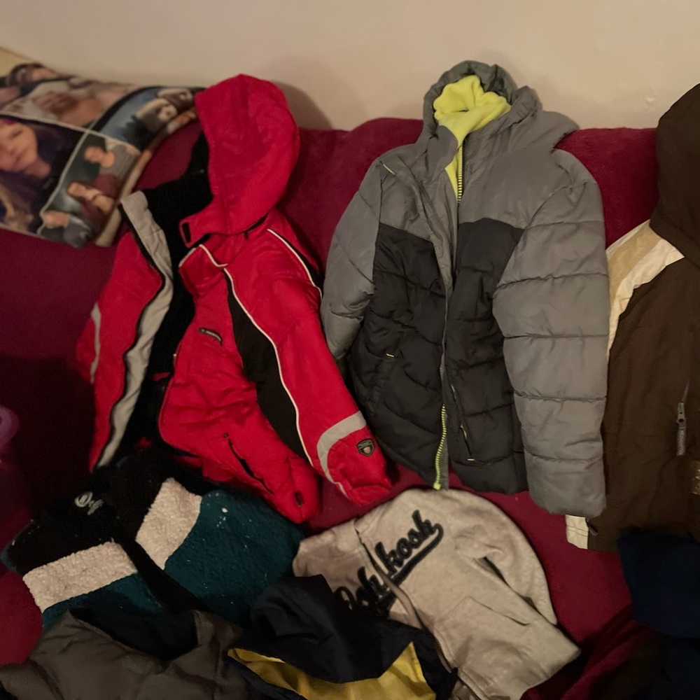 I have eight different boys jackets and coats for spring and winter pick the one